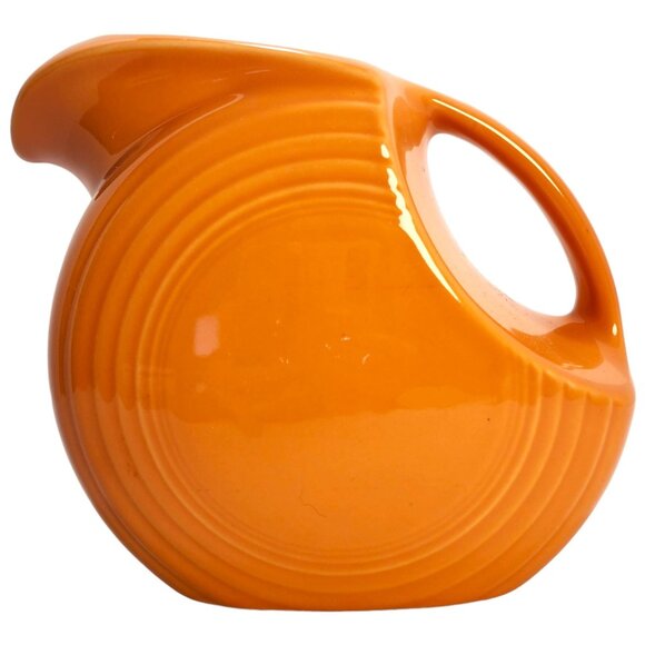 Fiesta Other - Vintage Fiestaware Disc Pitcher Tangerine Orange Made In USA